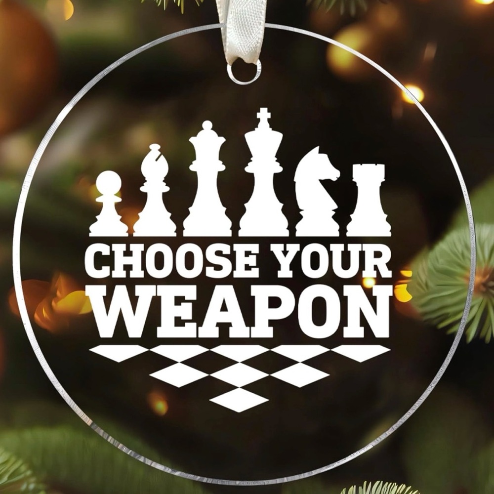 Chess Themed Holiday Ornament - White
New in Box
Chess Lovers Ornament